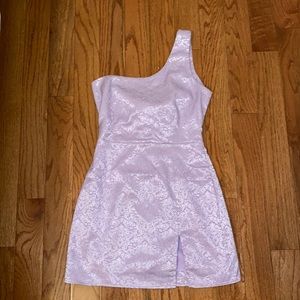 Lucy In The Sky Purple Jaquard Dress